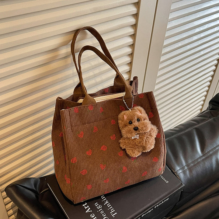 Cute Strawberry Print Fabric Tote Bag