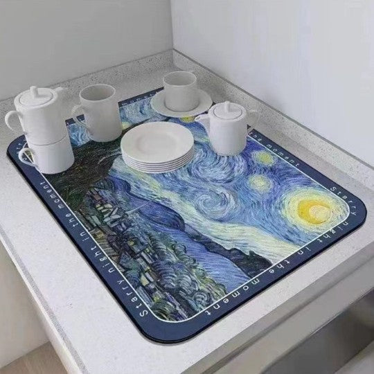 Floral Design Kitchen Mat