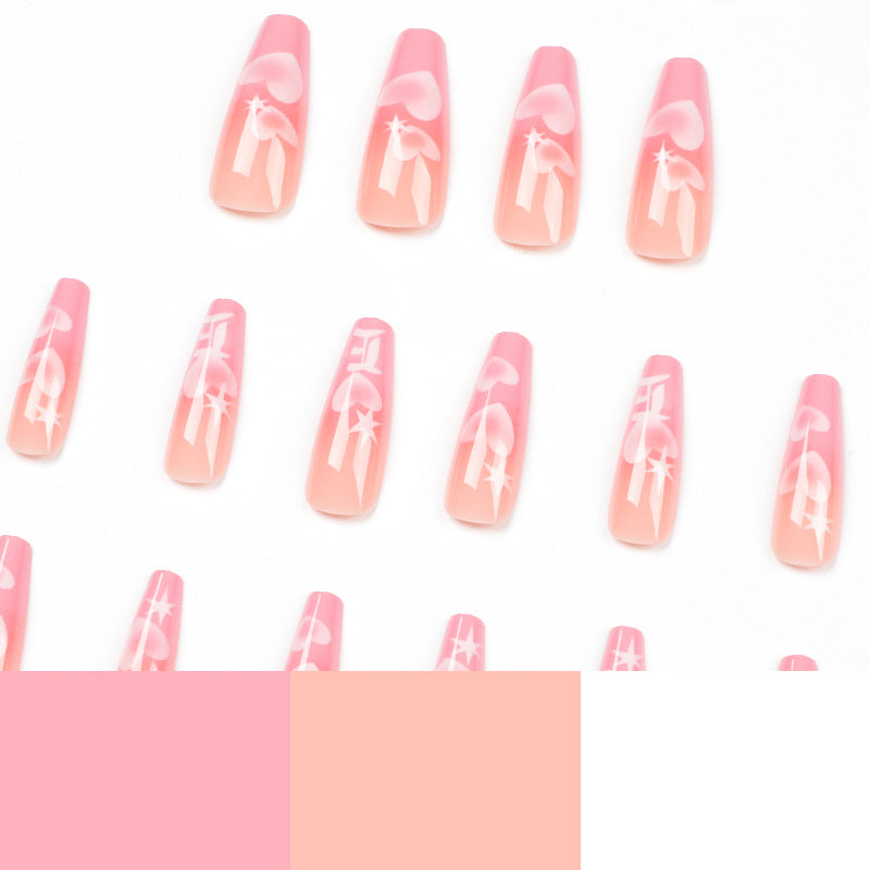 Artificial nail art with heart patterns Kalsten