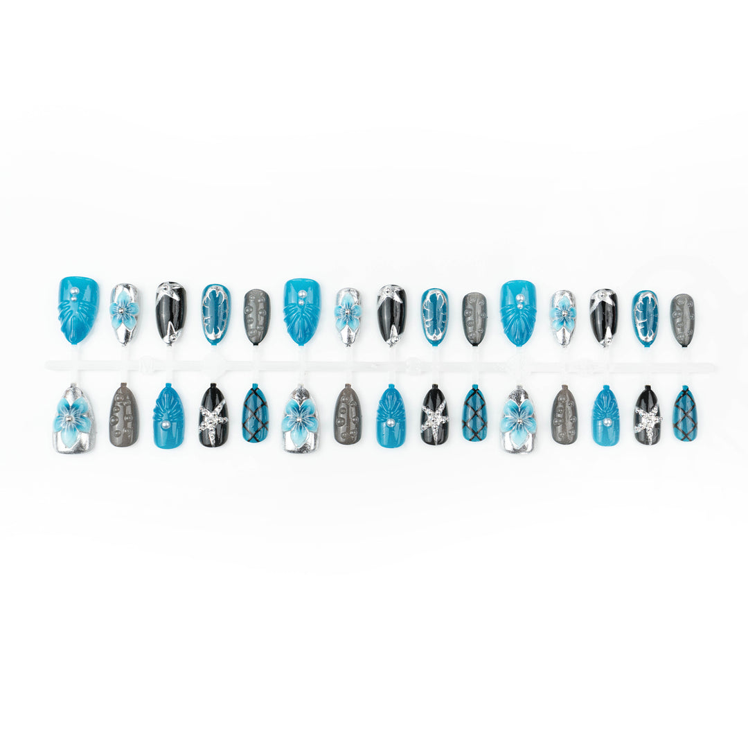 Artistic Themed Press-On Nail Art Set Kalsten