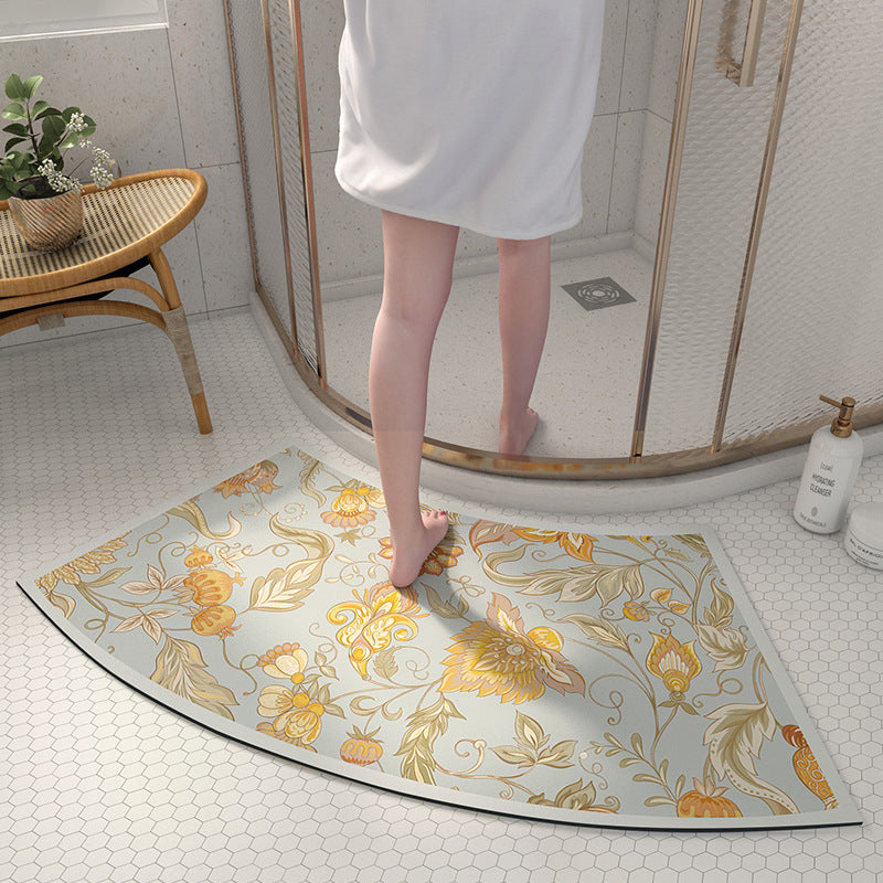 Artistic Floral Shower Mat