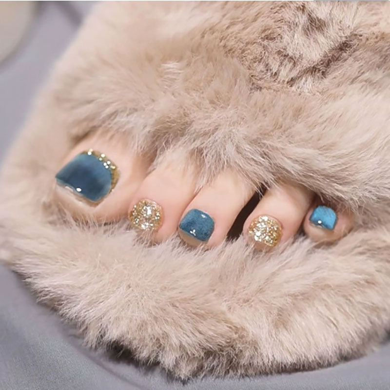 Glittering Toe Nail Art Set