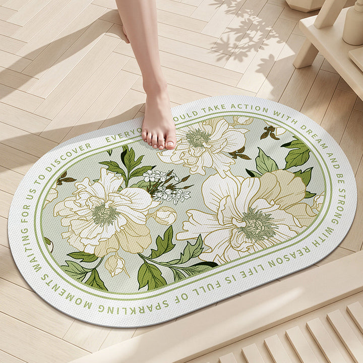 Floral Non-Slip Bath Mat Kalsten