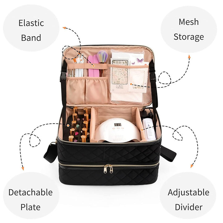 Cosmetic Organizer Bag with Multi-functional Compartment Division Kalsten