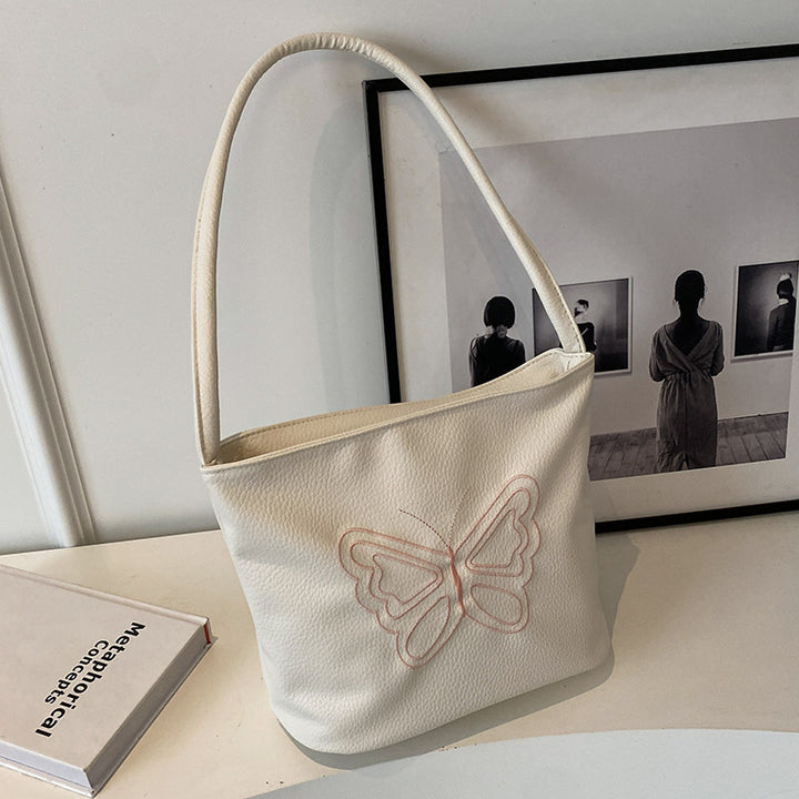 Butterfly Embroidered Tote Bag