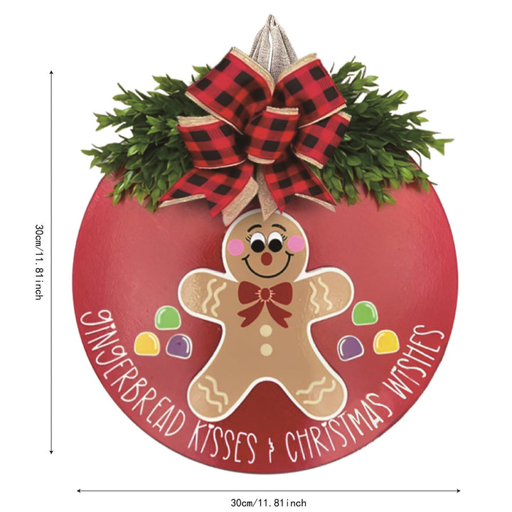 Festive Gingerbread-Themed Holiday Wreath