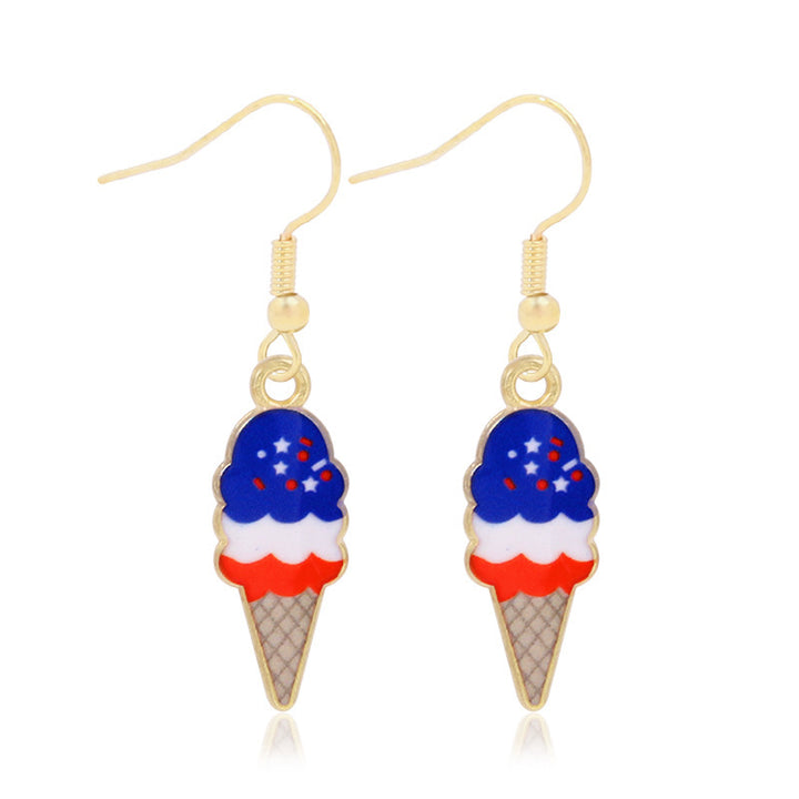 Women's long multi-layer star drop earrings with crystal embellishments and rhodium-plated alloy Kalsten