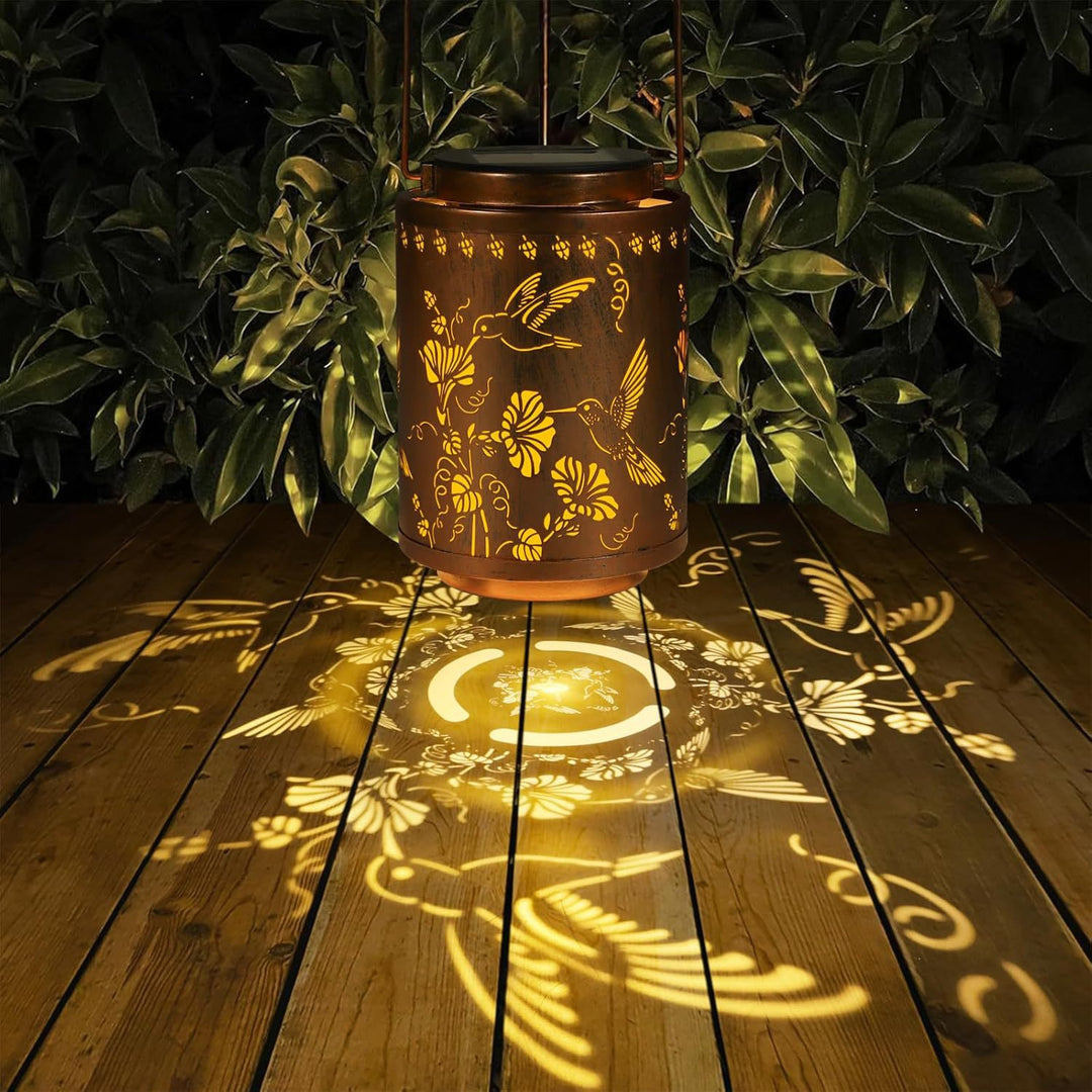 Intricate Metal Shadow Projection Table Lamp With Rechargeable LED Kalsten
