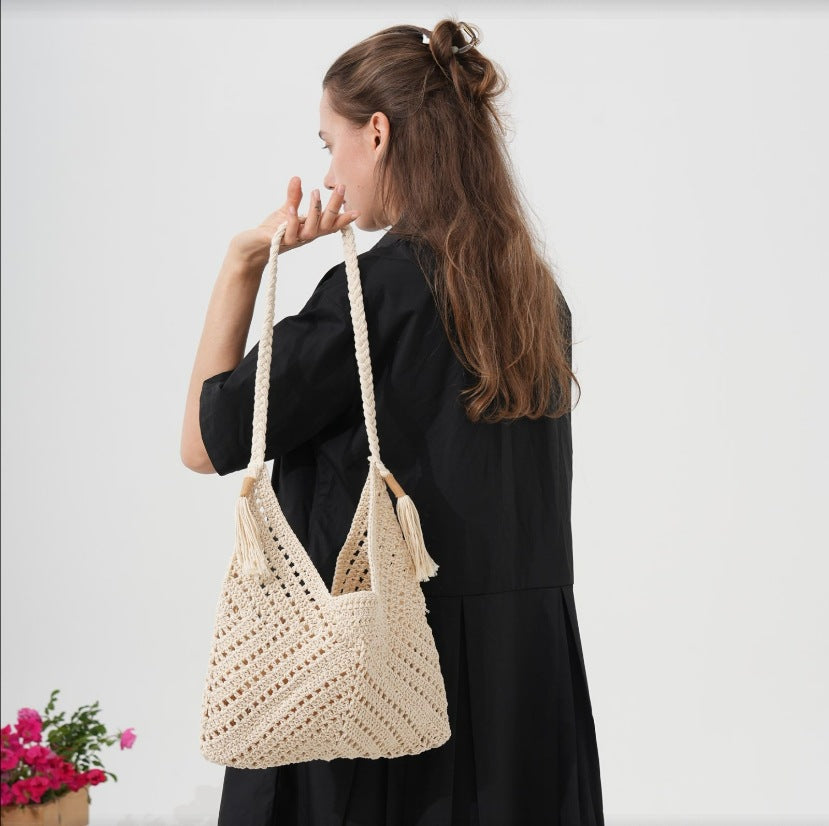 Hand-knotted Macrame Shoulder Bag Kalsten