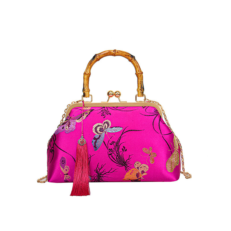 Elegant Floral Print Handbag