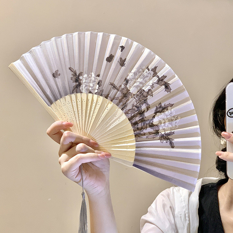 Hand fan with floral design Kalsten