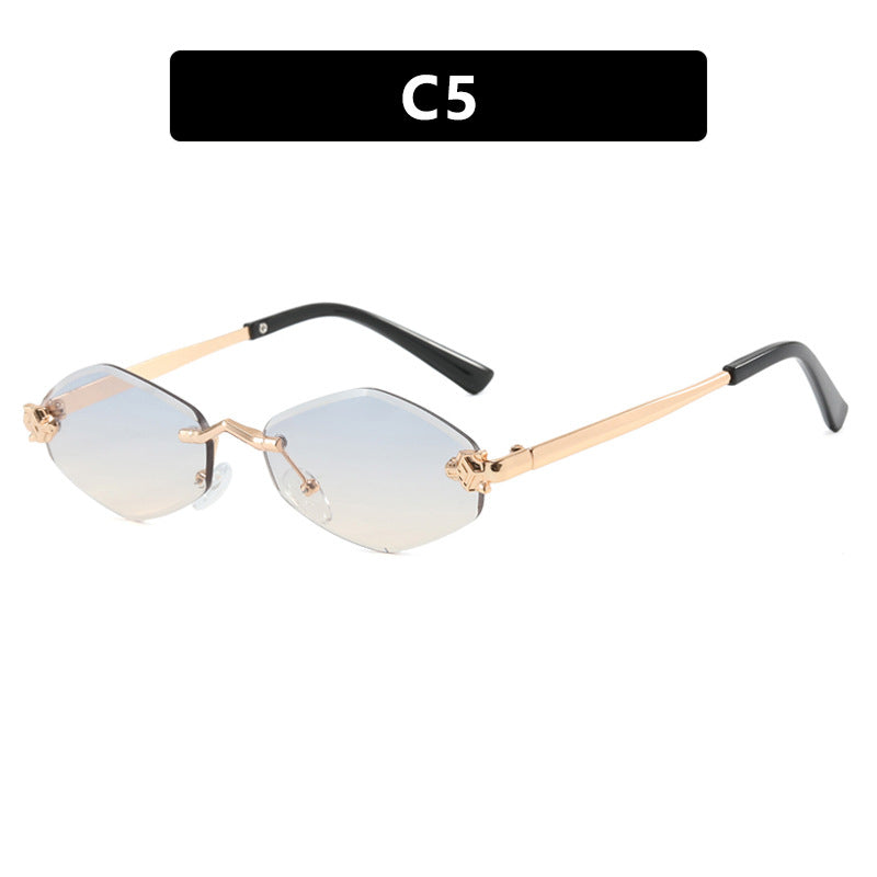Women's geometric sunglasses with double metal frame and protective lenses Kalsten