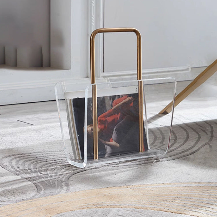 Stylish Clear Acrylic Magazine Holder