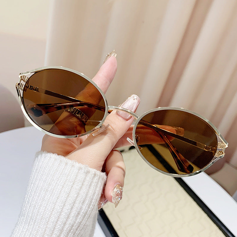 Women's elegant Cat-Eye sunglasses with fine metal frame Kalsten
