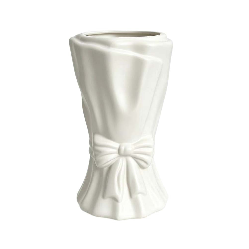 Elegant Bow-Detail Decorative Vase Kalsten