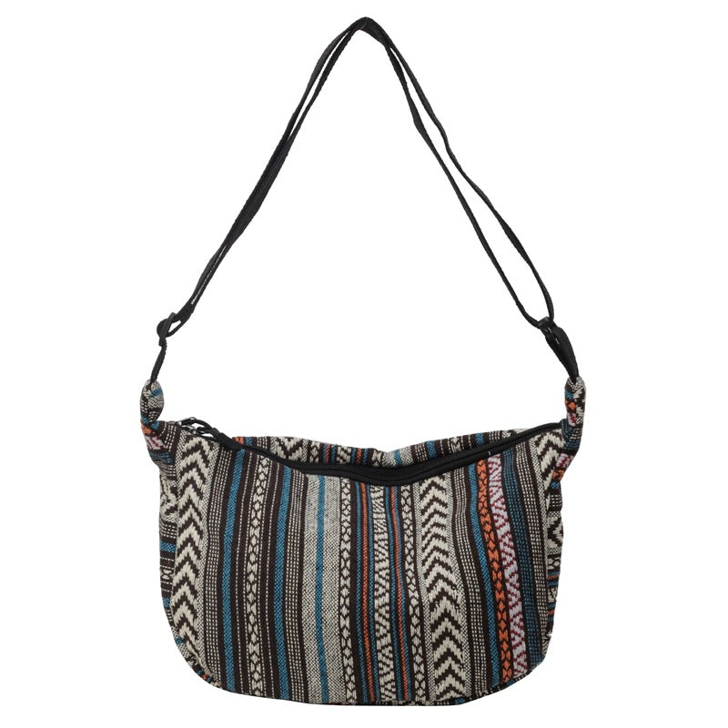 Artisan-Inspired Textured Crossbody Bag