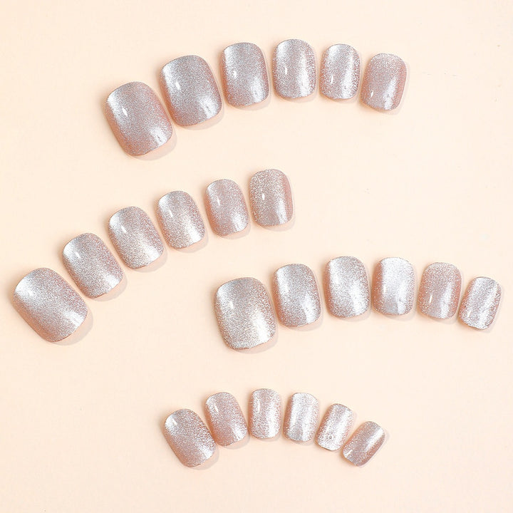 Artificial nail set with glitter and glossy finish Kalsten