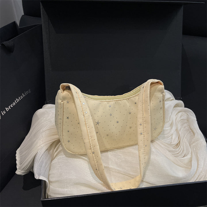 Space-Patterned Shoulder Bag