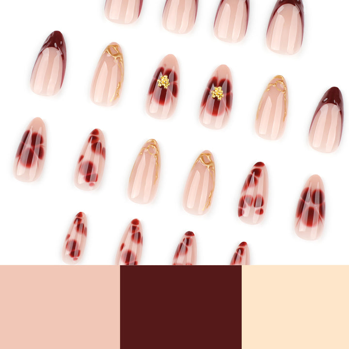 Artificial nail art with floral accents and boutique design Kalsten