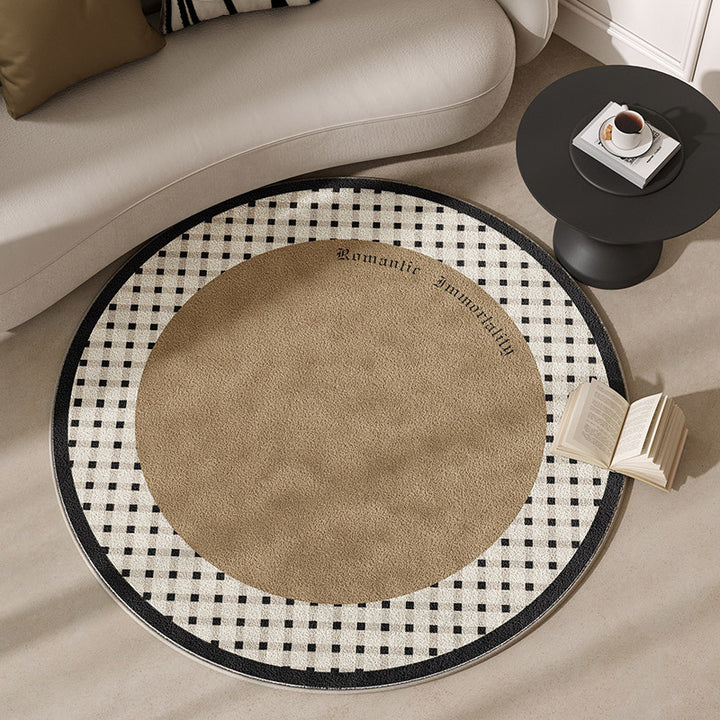 Round Motivational Area Rug Kalsten
