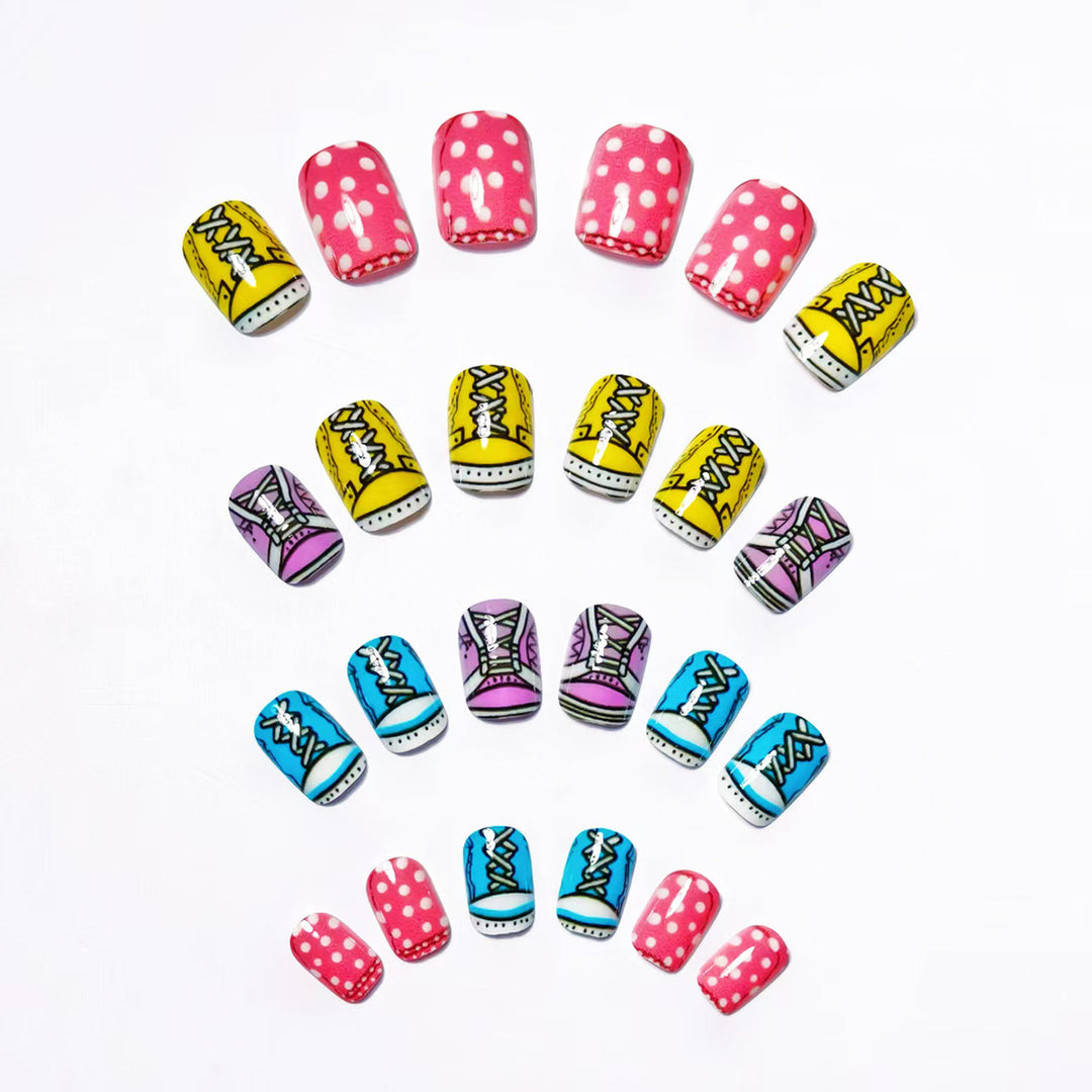 Fun Sneaker-Themed Nail Art Kalsten