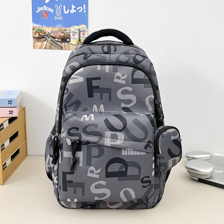 Stylish Letter-Printed Backpack Kalsten