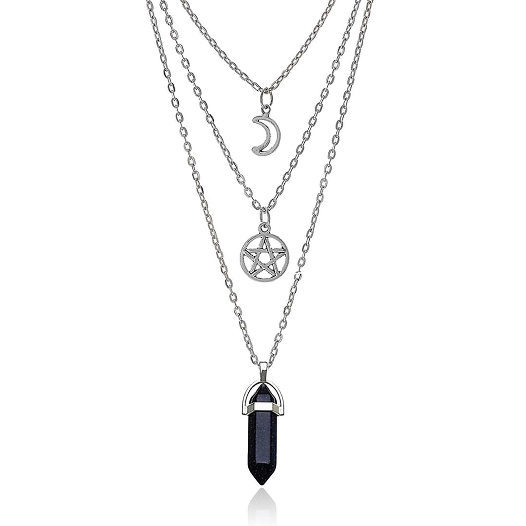 Layered Celestial Pendant Necklace Kalsten