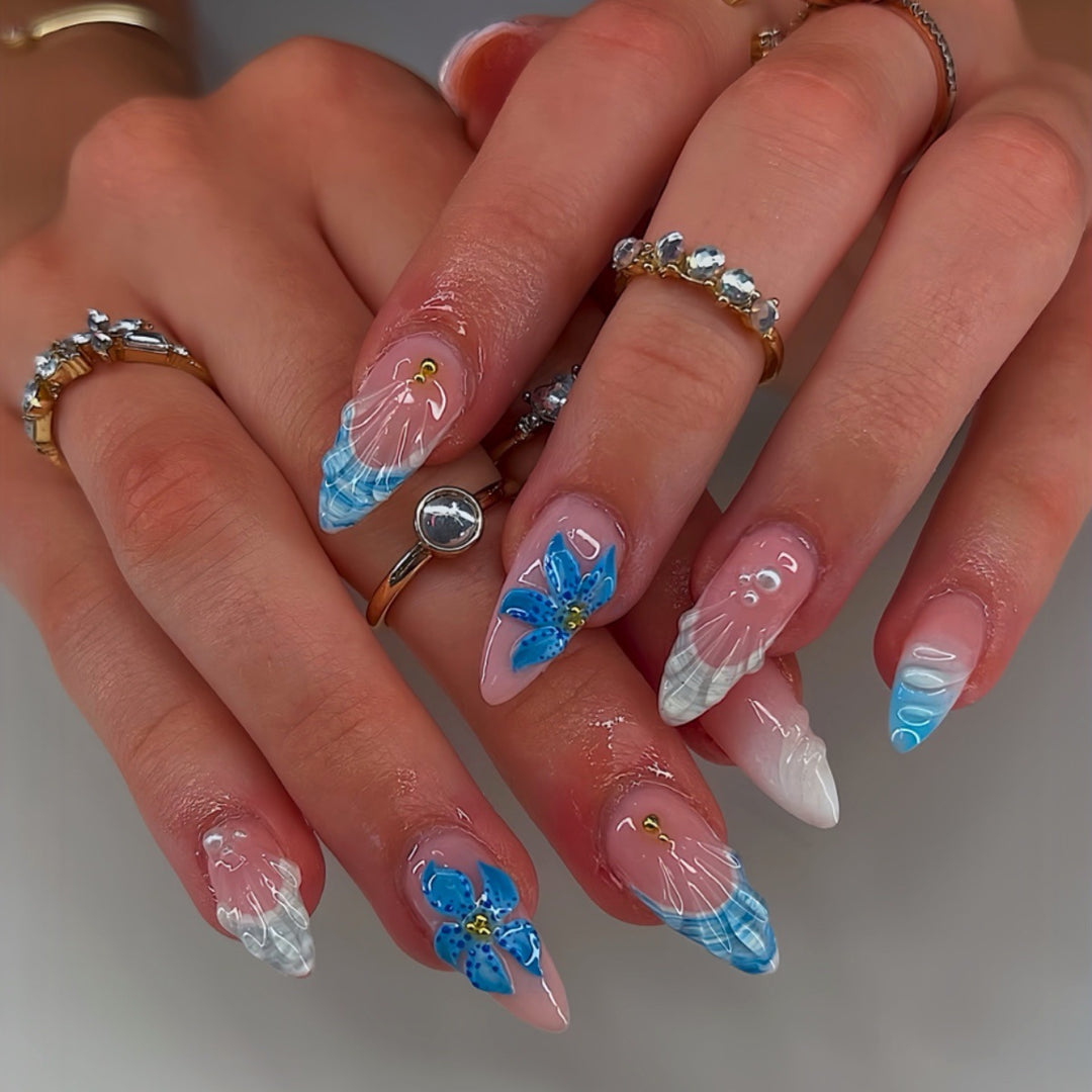 Glamorous Textured Acrylic Nail Enhancements Kalsten