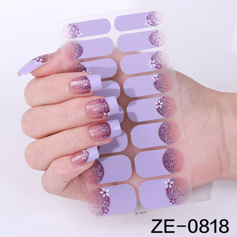 Elegant Glitter Accent Nail Wraps