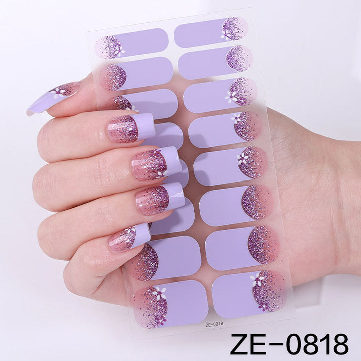 Elegant Glitter Accent Nail Wraps