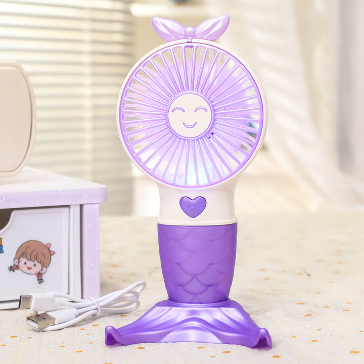 Women Portable Handheld Fan with Mermaid Design Kalsten