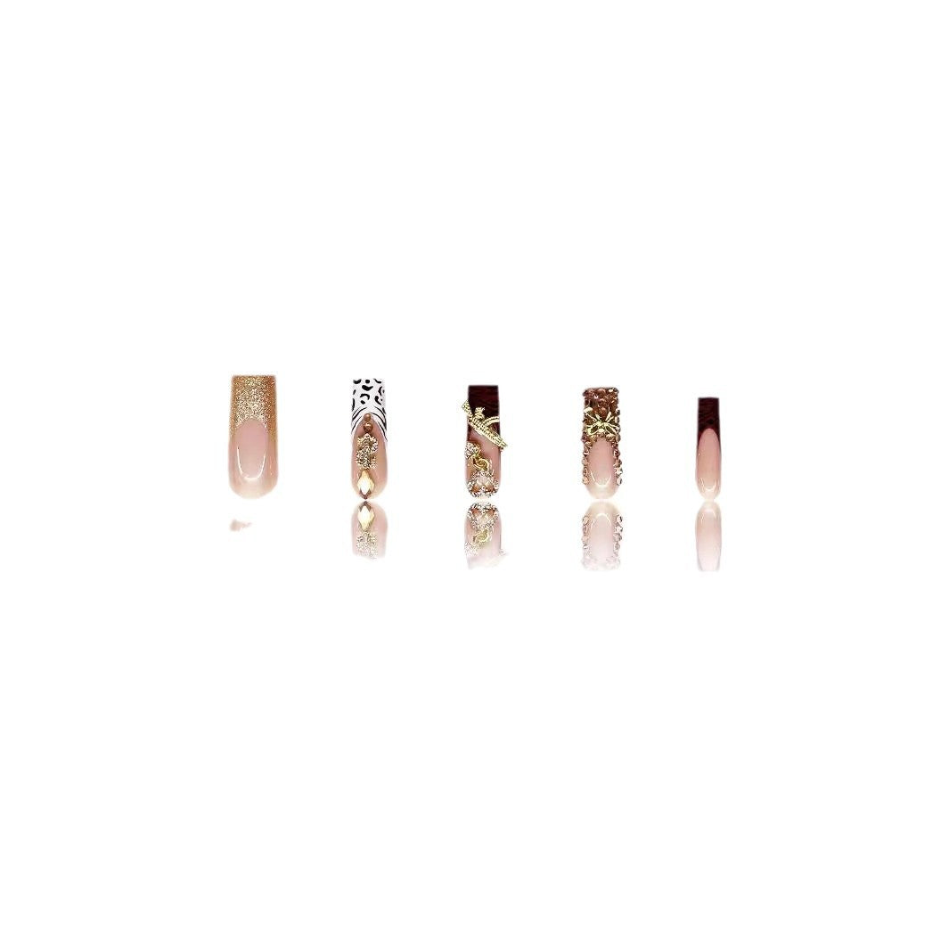 Luxurious Artistic Press-On Nail Set Kalsten