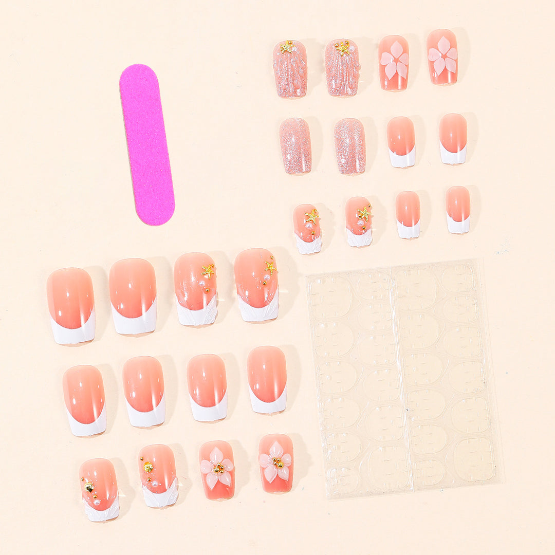 Artistic Floral Acrylic Nail Art Kalsten