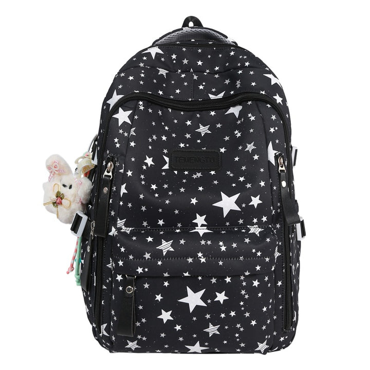 Multi-Compartt Star-Printed Backpack Kalsten
