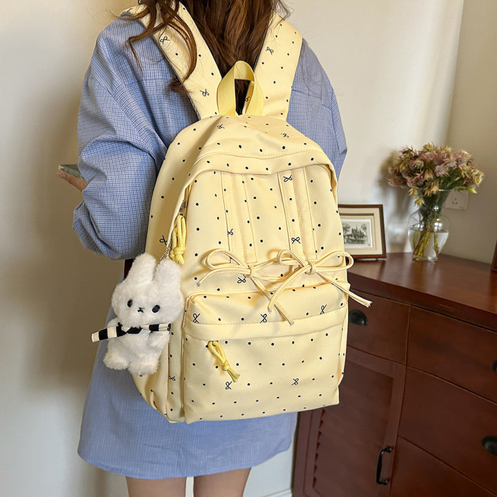 Fun Polka Dot Patterned Backpack