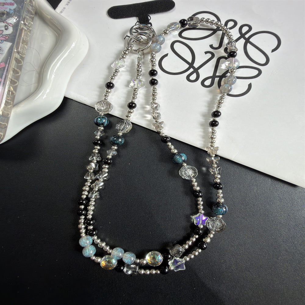 Multi-Strand Beaded Necklace with Charms Kalsten