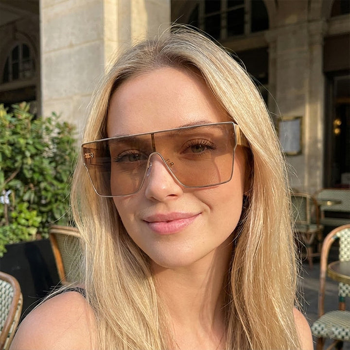 Women’s fashionable visor-like sunglasses with innovative frame Kalsten