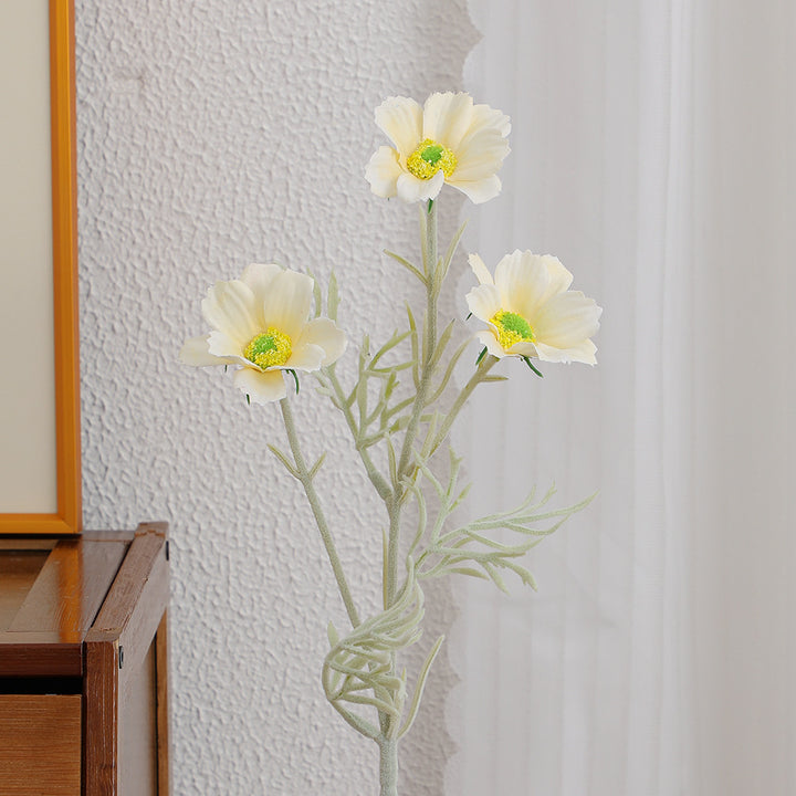 Elegant artificial flower bouquet with intricately detailed blooms