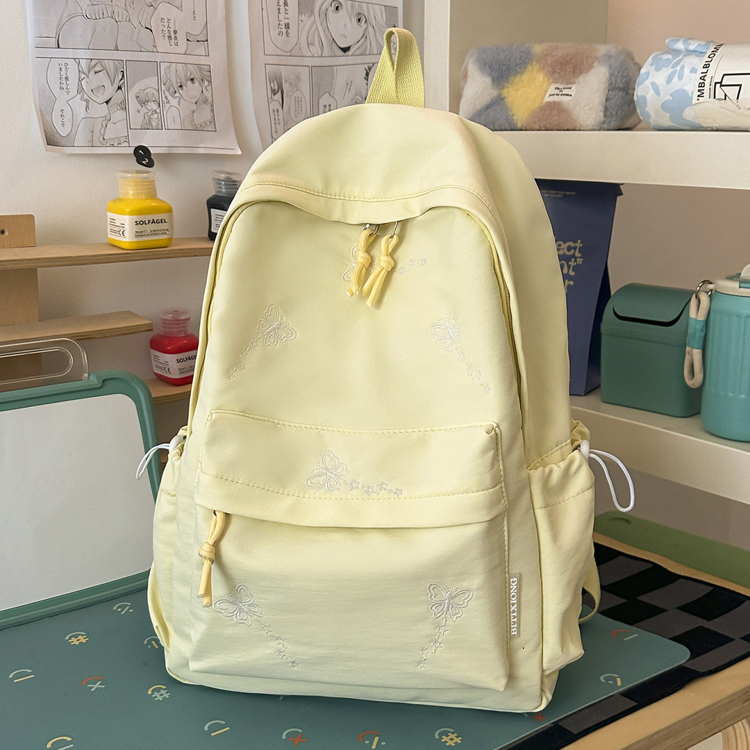 Cute Embroidered Multi-Pocket Backpack Kalsten