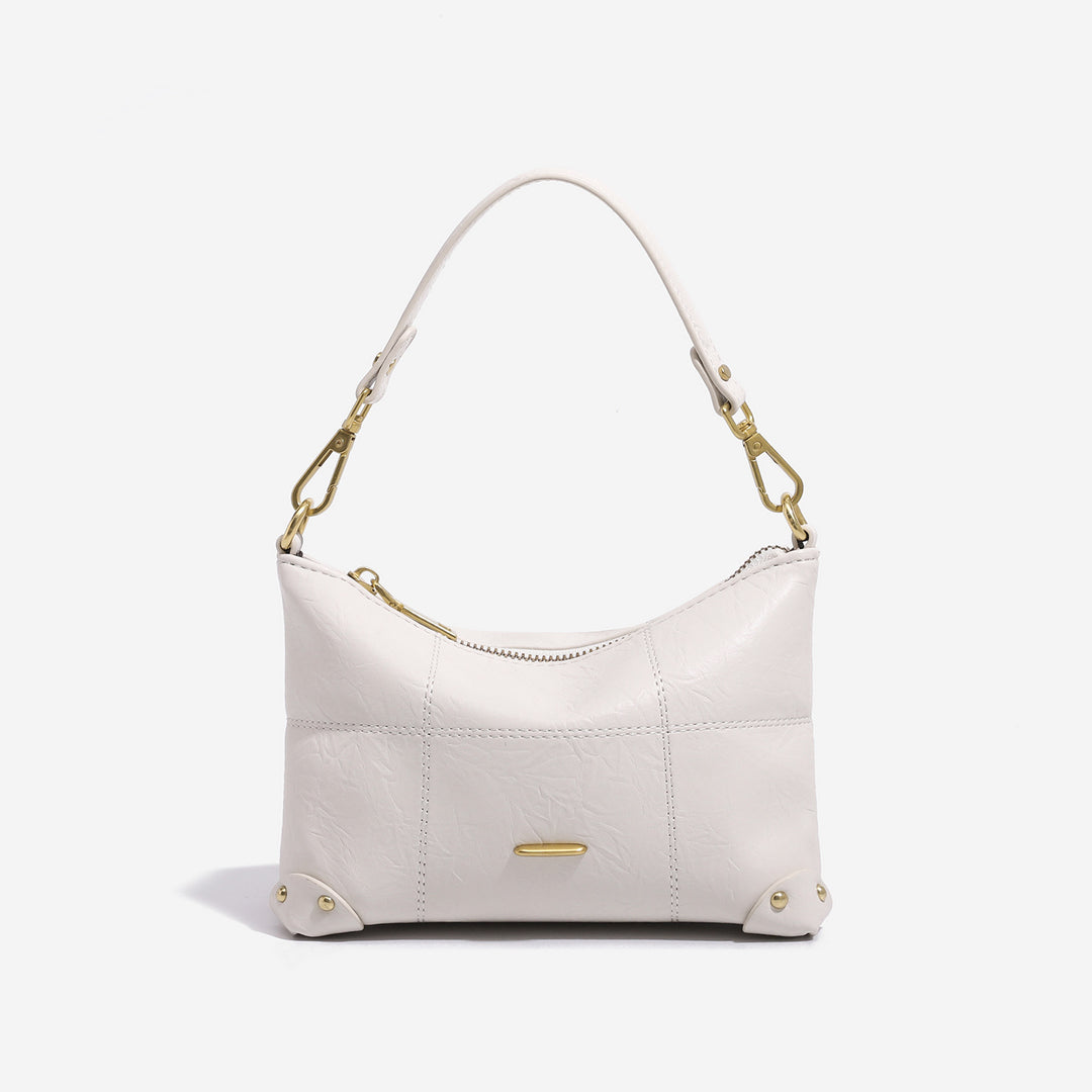 Elegant Leather Handbag with Structured Design