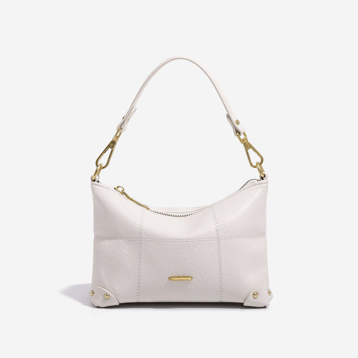 Elegant Leather Handbag with Structured Design