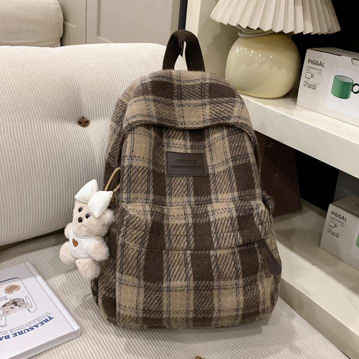 Cozy Plaid Backpack Kalsten