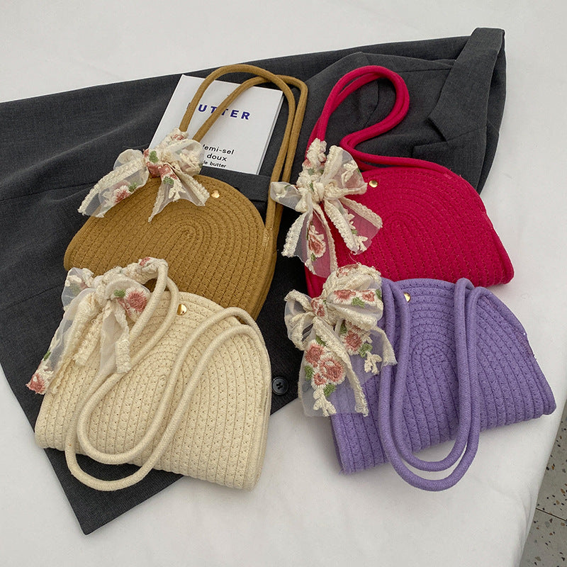 Handcrafted Straw Satchel Bag