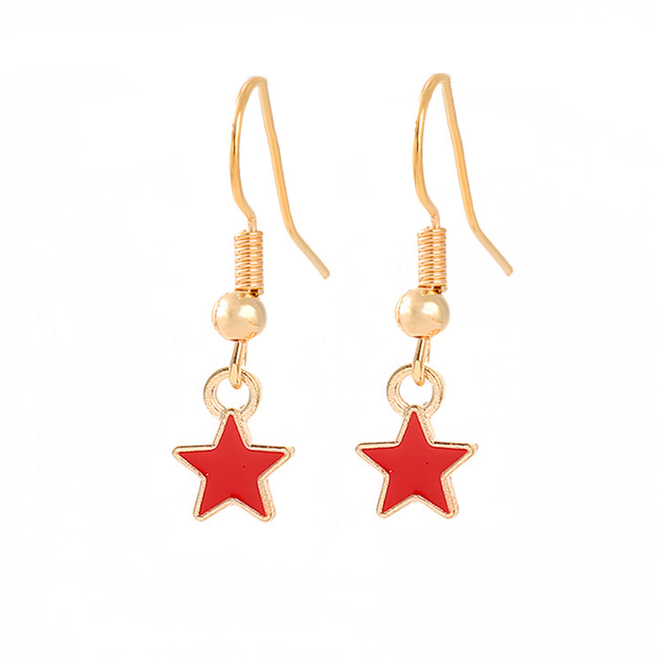 Women's nan patriotic horseshoe enamel dangle earrings with star-accented design and fishhook findings Kalsten