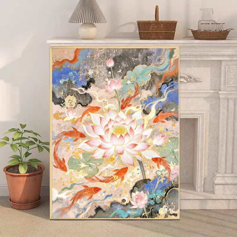 Artistic Koi Fish Canvas Wall Artwork Kalsten