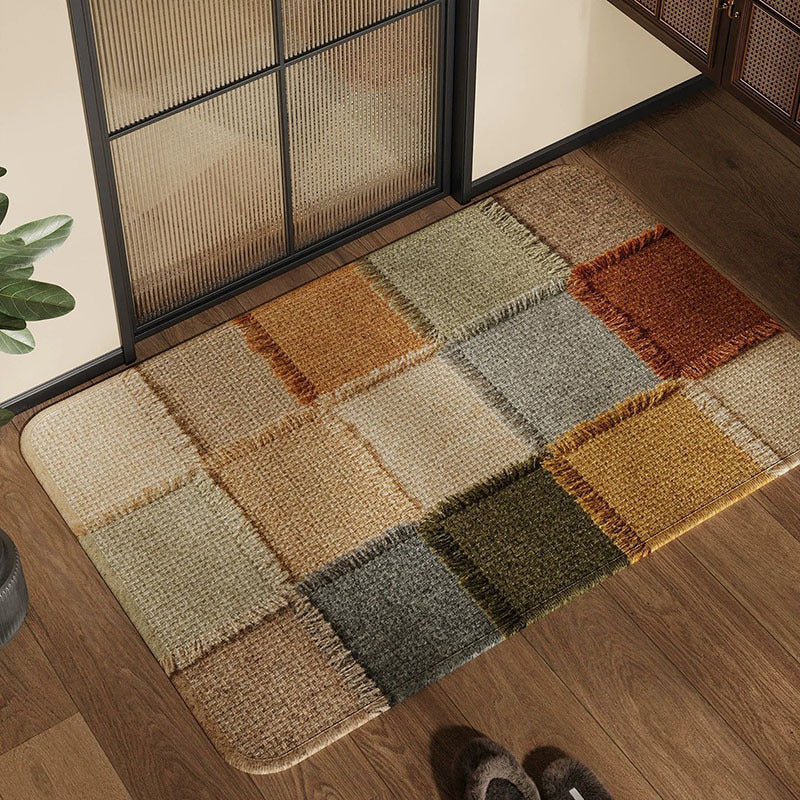 Textured Patchwork Area Rug
