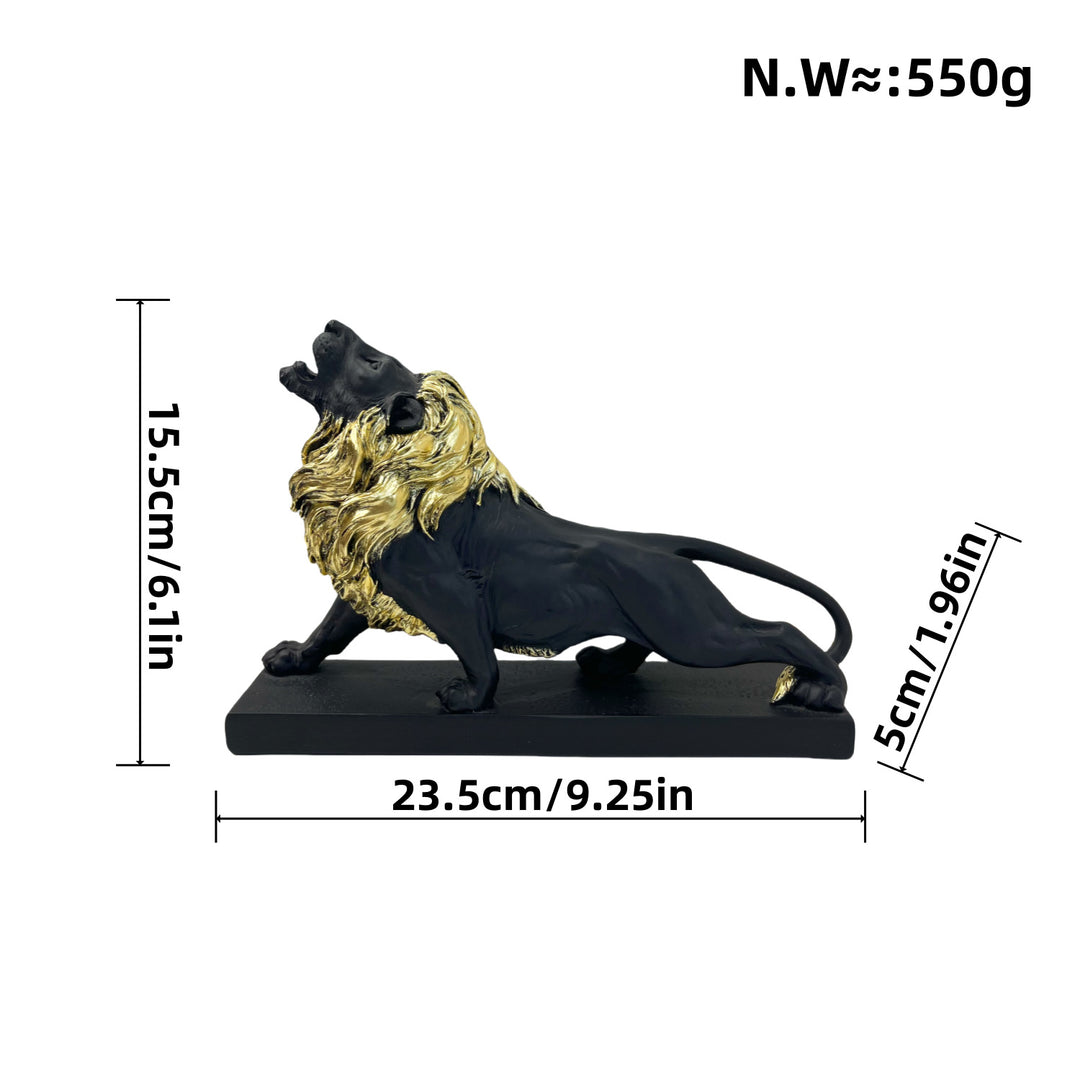Decorative lion figure with golden details Kalsten