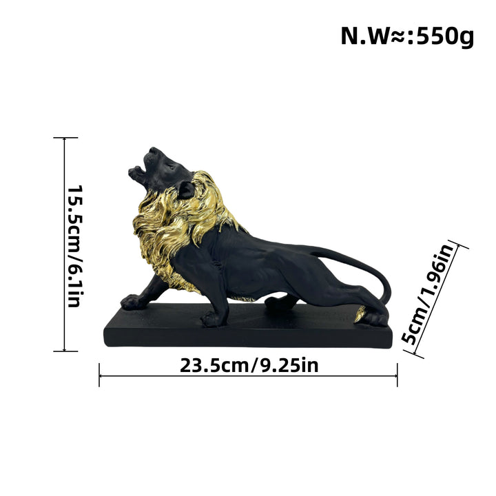 Decorative lion figure with golden details Kalsten