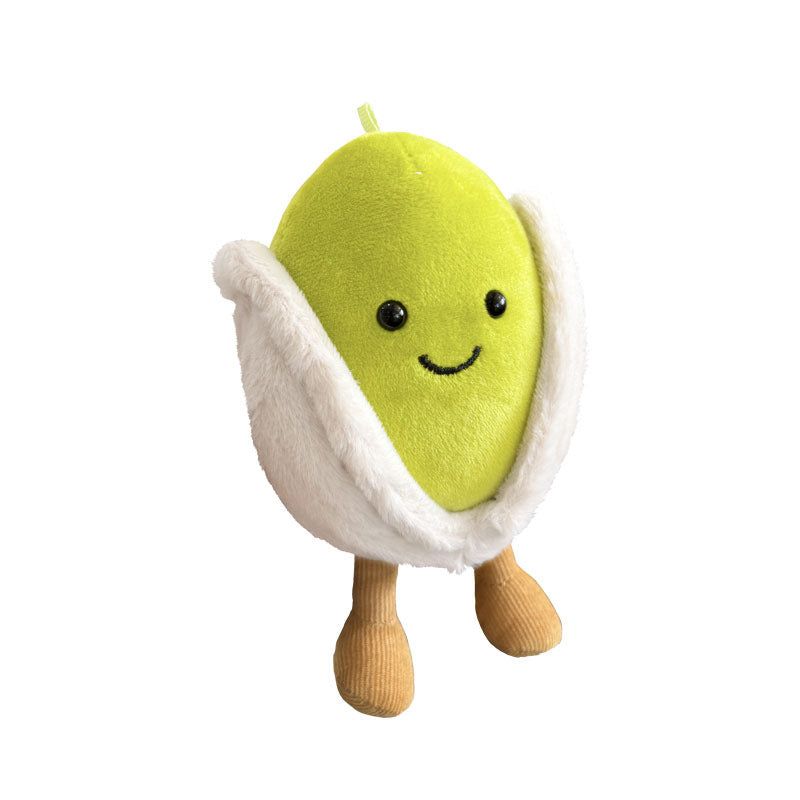 Plush Palm-Tree Character Sitting Soft Toy with Embroidered Face and Corduroy Legs Kalsten