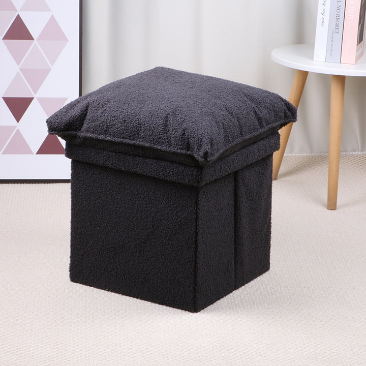 Plush Square Storage Stool Kalsten